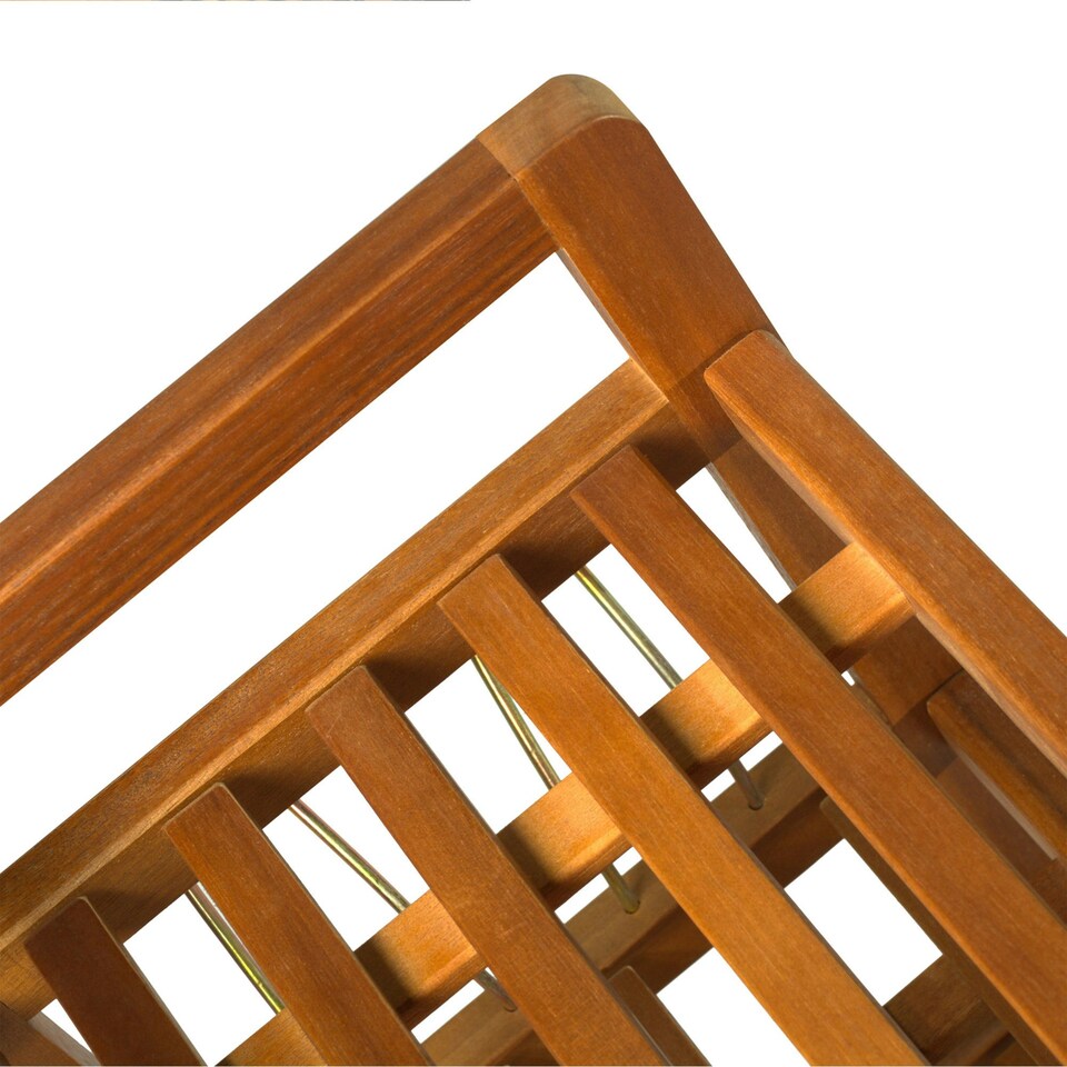 image 1 of HOMCOM 5-Tier Shoe Rack Acacia Wood Shoe Storage Shelf for Entryway Bedroom Teak