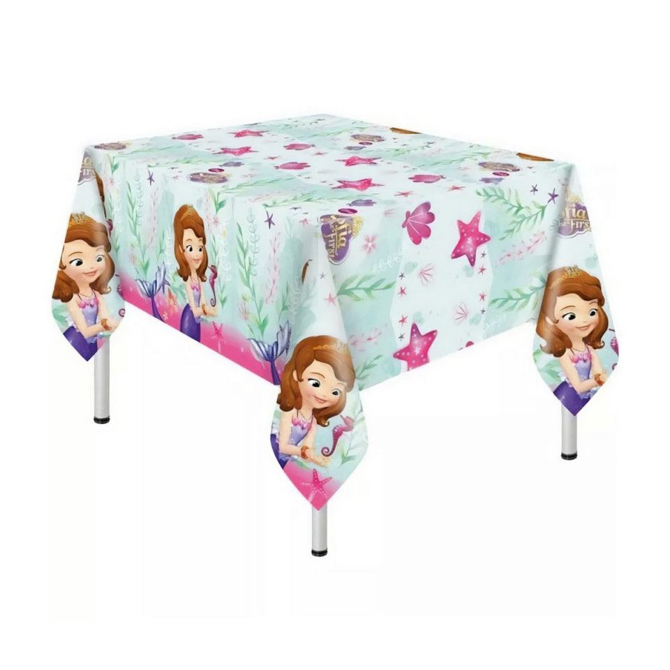 Sofia The First Plastic Party Table Cover - Multicoloured - One Size