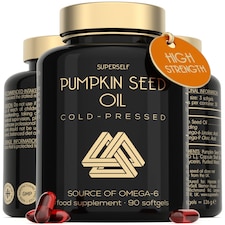 SuperSelf Pumpkin Seed Oil 3000mg Cold Pressed 90 Softgels