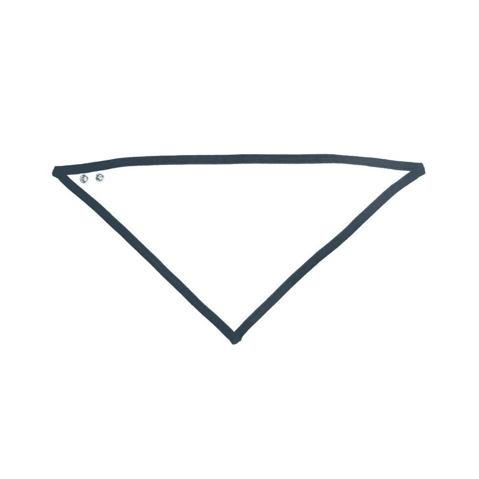 image 1 of Babybugz Baby Plain Bandana Bib - White/Black - One Size