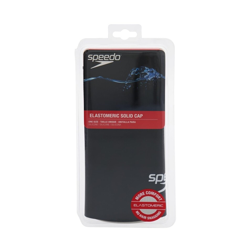 image 1 of Speedo Adult Unisex Biofuse Swim Cap, Black, One Size