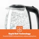 image 3 of GEEPAS 4 Slice Bread Toaster & 1.7L Illuminating Electric Glass Kettle Set, Black