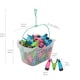 image 5 of JVL Plastic Peg Basket with 96 Prism Soft Touch Clip Pegs, Multicolor