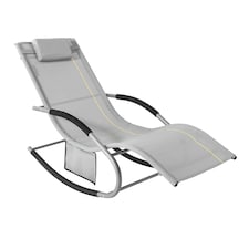 SoBuy OGS28-HG,Outdoor Garden Rocking Sun Lounger Recliner