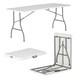 image 1 of Harbour Housewares Rectangle Folding Trestle Table - 180cm - White | White | White