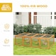 image 9 of PawHut Rabbit Hutch Cage, Wooden Outdoor Run with Openable Roof, Natural