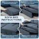 image 5 of HOMCOM Corner Sofa Bed, L Shaped Sofa with Storage Chaise, USB Ports | Blue | Blue | 205W x 136.5D x 85H cm
