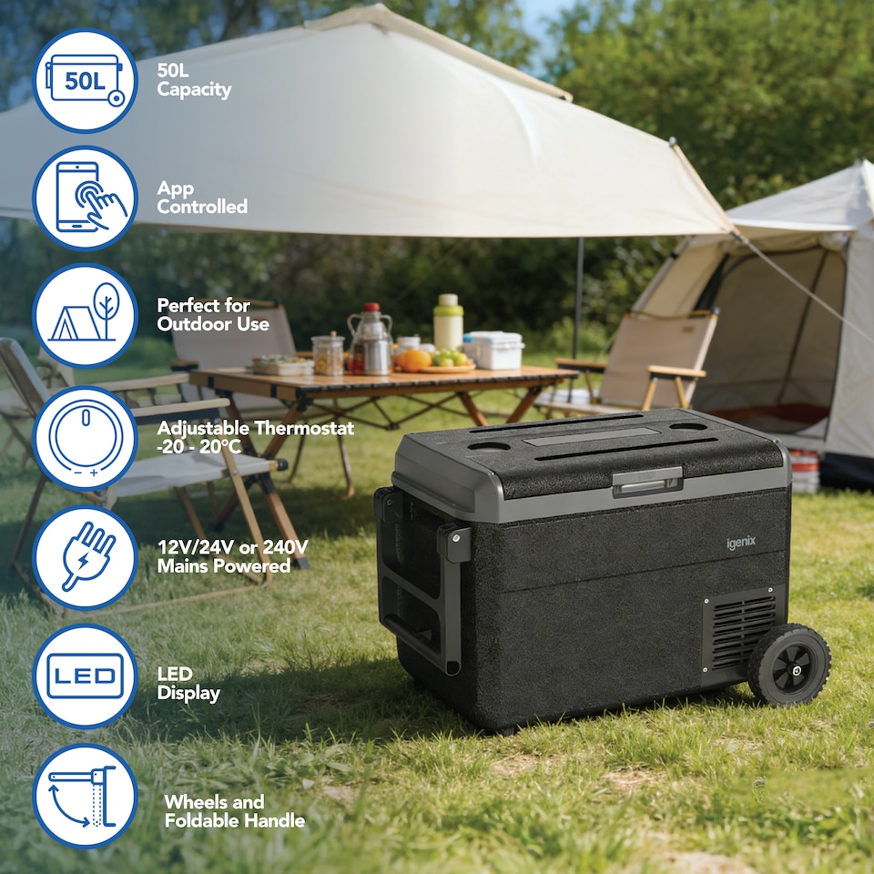 image 1 of Igenix IGBF04000B 50L Portable Drinks Fridge
