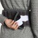 image 5 of OHS Ribbed Fleece Hot Water Bottle Belt Adjustable Heating Wrap | Grey | Charcoal