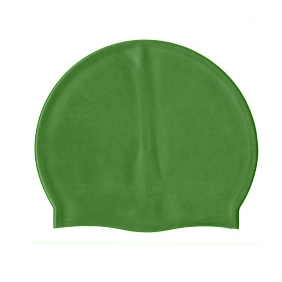 image 1 of SwimTech Unisex Adult Silicone Swim Cap - Green - One Size