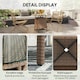 image 6 of Outsunny Patio Furniture Rattan Garden Table with Umbrella Hole 