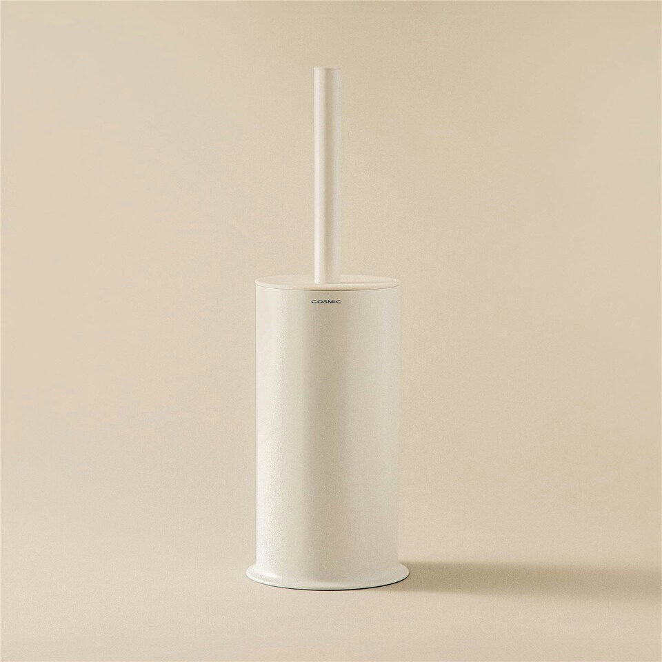 image 1 of Cosmic Toilet Brush and Holder with Durable Stainless Steel, Matt Finish White