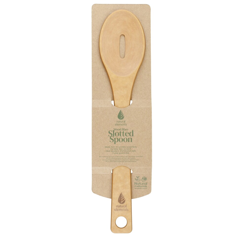 image 1 of Natural Elements Slotted Spoon Wood Fibre 29.5cm