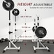 image 5 of HOMCOM Weights Bar Barbell Rack Squat Stand Adjustable Portable Weight Lifting Max Load 200kg, Suitable For Home Gym Training Work Out