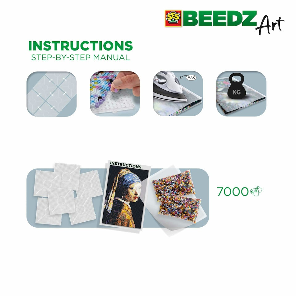 image 1 of SES Creative Beedz Art Vermeer, Girl with a Pearl Earring 7000 Pieces