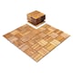 image 1 of Acacia Wood Interlocking Patio Deck Tile 27 Pcs Hardwood Flooring Tile Building