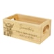 image 1 of Personalised Highland Mini Wooden Storage Crate Brown | ONE SIZE