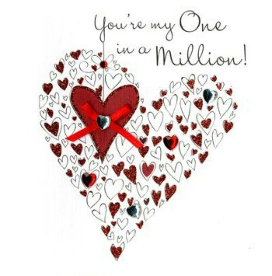 image 1 of Hand Finished Valentine's Day Card by Second Nature You're my one in a million