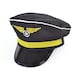 image 1 of Bristol Novelty Unisex Pilot Hat - Black/Yellow - One Size Black | One Size