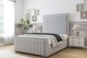 image 2 of Sloomy Richmond Silver Plush Bed Frame With Mattress With 50" Upholstered Headboard 3' Single