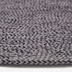 image 4 of Homescapes Grey and Black Melange Braided Rug - 150 cm Round | Grey | 150 cm Round