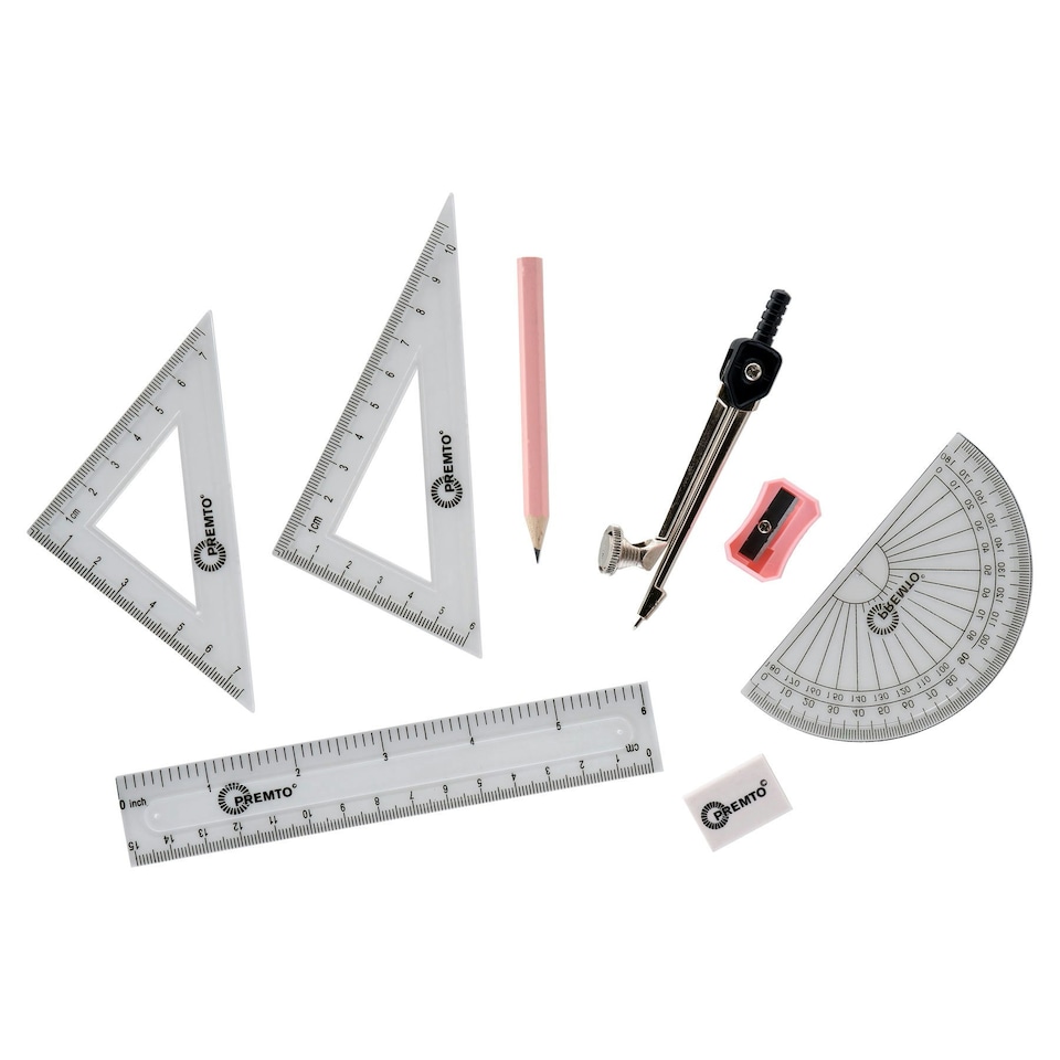 image 1 of 9 piece Pink Sherbet Maths Set By Premto