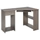 image 1 of HOMCOM L-Shaped Corner Computer Desk with 2 Shelves Worktop Grey