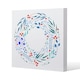 image 1 of Blue Decorative Reath (Canvas Print) 90 x 90 x 4cm