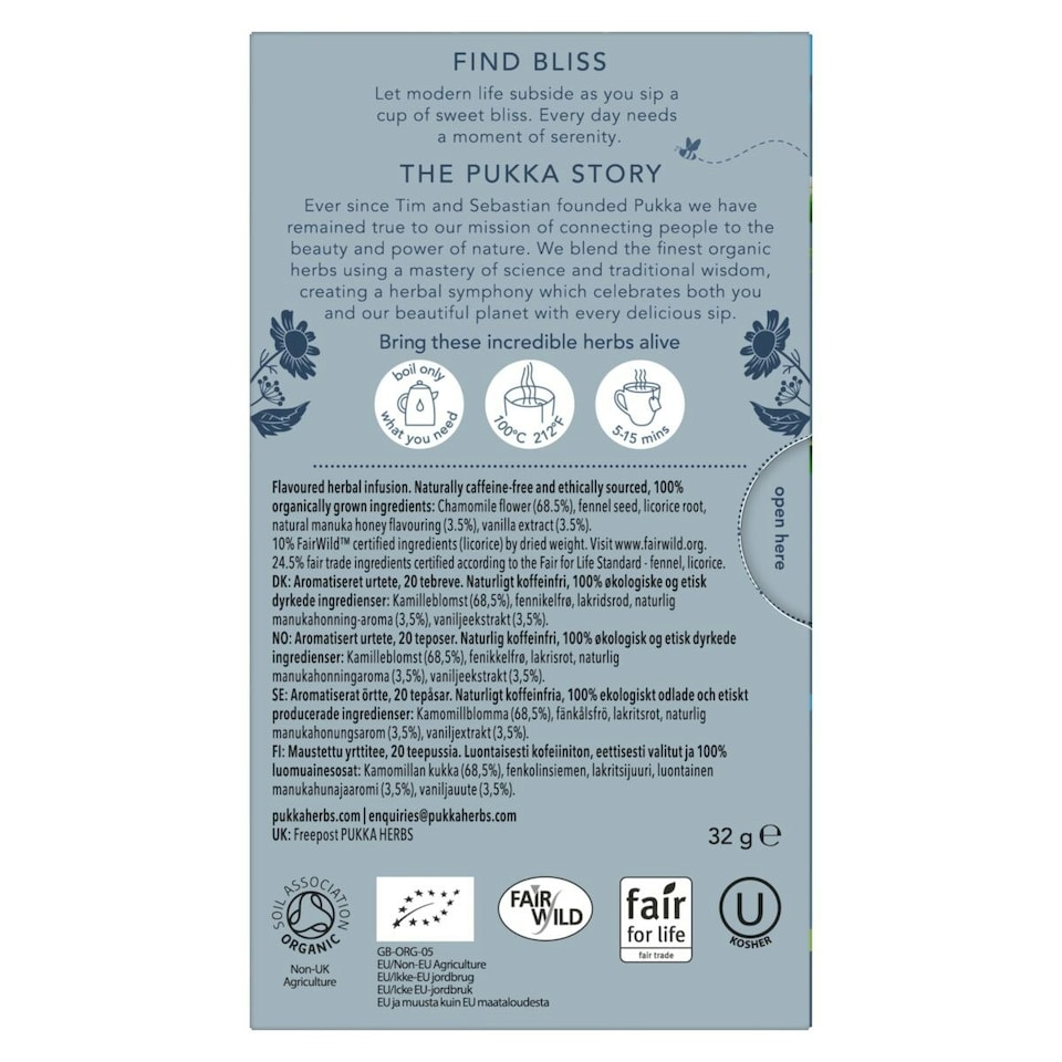 image 1 of Pukka Herbs Organic Herbal Tea, Relaxing Tea Selection with Night Time, Love, & Chamomile Vanilla & Honey, 3 Packs of 20 Teabags