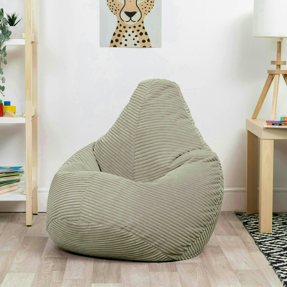 image 1 of icon Dalton Kids Beanbag Corduroy Natural Beige Set of 2 Cream