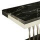 image 5 of Interiors by Premier Intricate Black Marble And Silver Coffee Table, Decorative Accent Table, Silver Finish Lounge Table Black