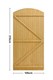 image 1 of Living and Home Semi-Braced Arch Top Wooden Garden Gate, 105x210cm