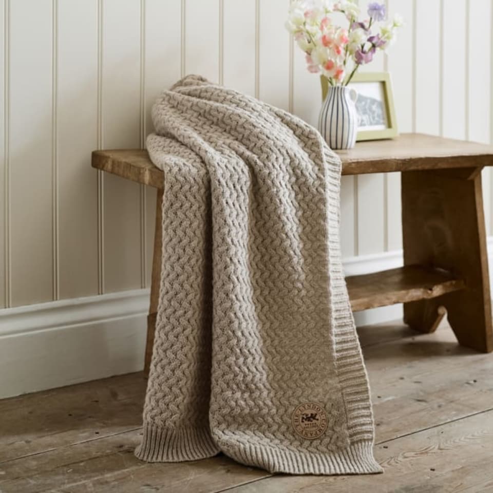 image 1 of Cadenza Supersoft Yarn Dyed Knitted Throw
