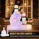 image 4 of HOMCOM 5ft Christmas Inflatable Two Penguins w/ Ice House for Garden Lawn