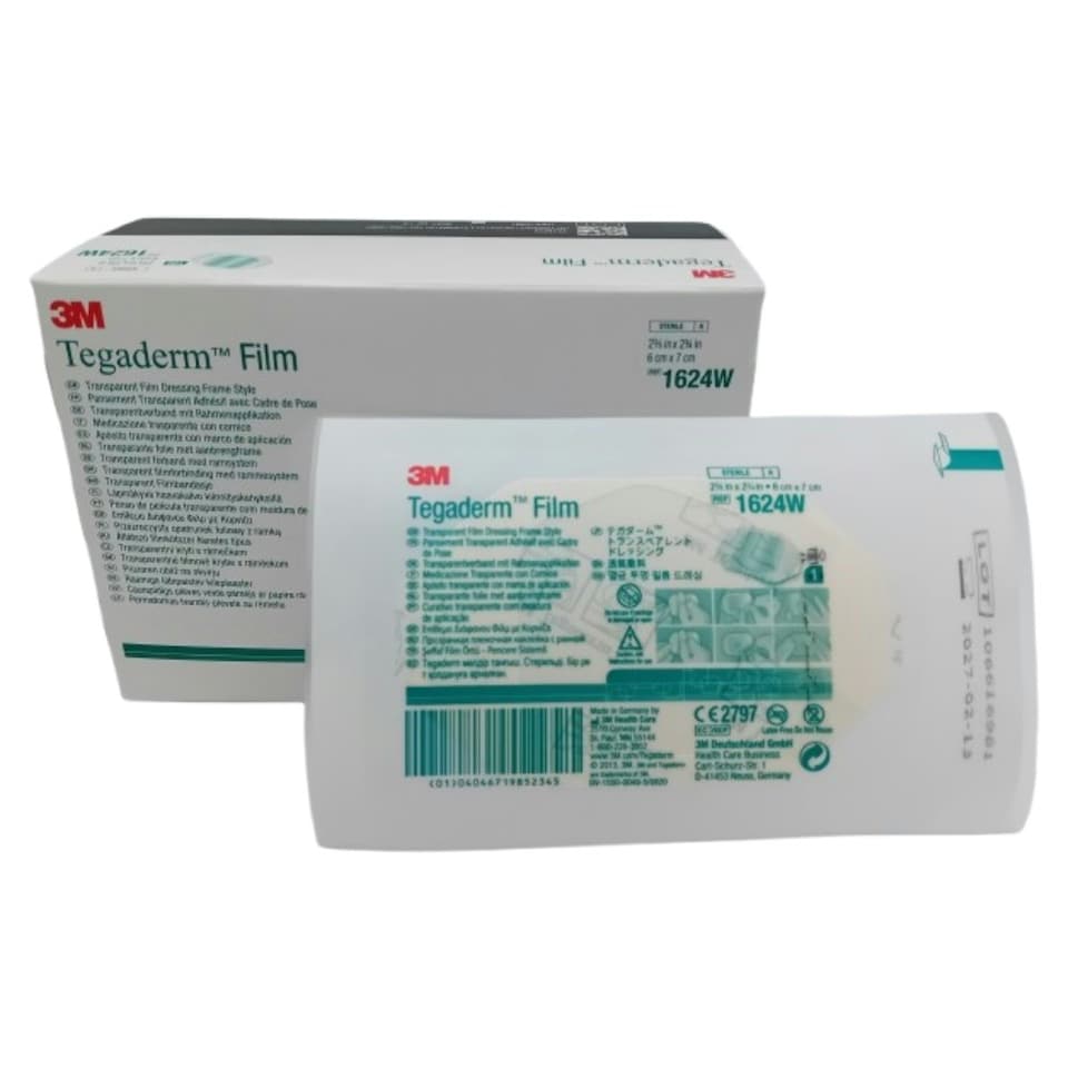 image 1 of Tegaderm Film Dressings 6cm x 7cm Burns/Tattoo/Wounds - Box of 100