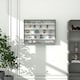 image 8 of HOMCOM 5-Tier Wall Display Shelf Unit Cabinet w/ Shelves Glass Doors Black/White