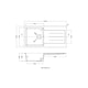 image 7 of Balterley 100cm Kitchen Single Bowl Composite Inset Sink with Overflow & Reversible Drainer