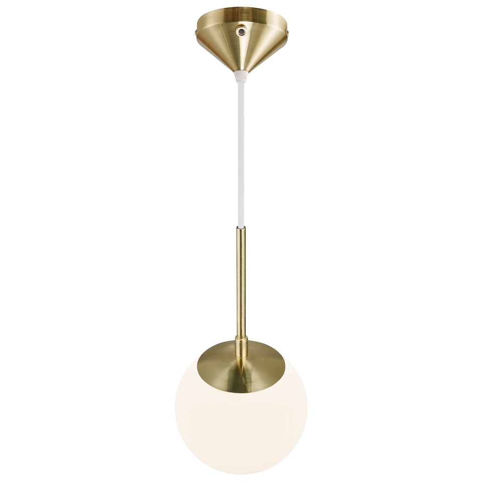 image 1 of Nordlux Grant Indoor Pendant Light Brass Glass E14 Hand Blown Glass - Mains Powered, IP20 | Gold