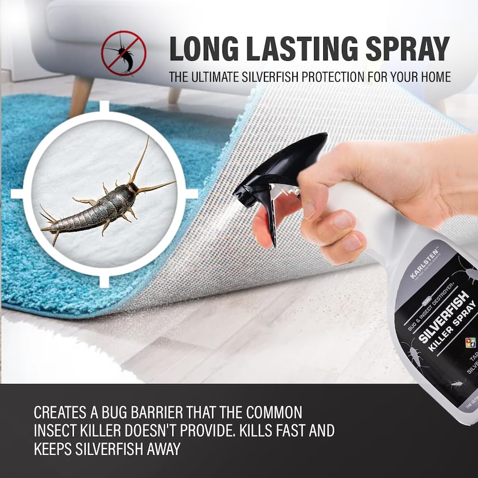 Karlsten Silverfish Killer Spray Fast Effective Quality Silverfish ...
