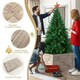 image 7 of COSTWAY Christmas Tree Collar Box Wooden Tree Box Stand Brown | One Size