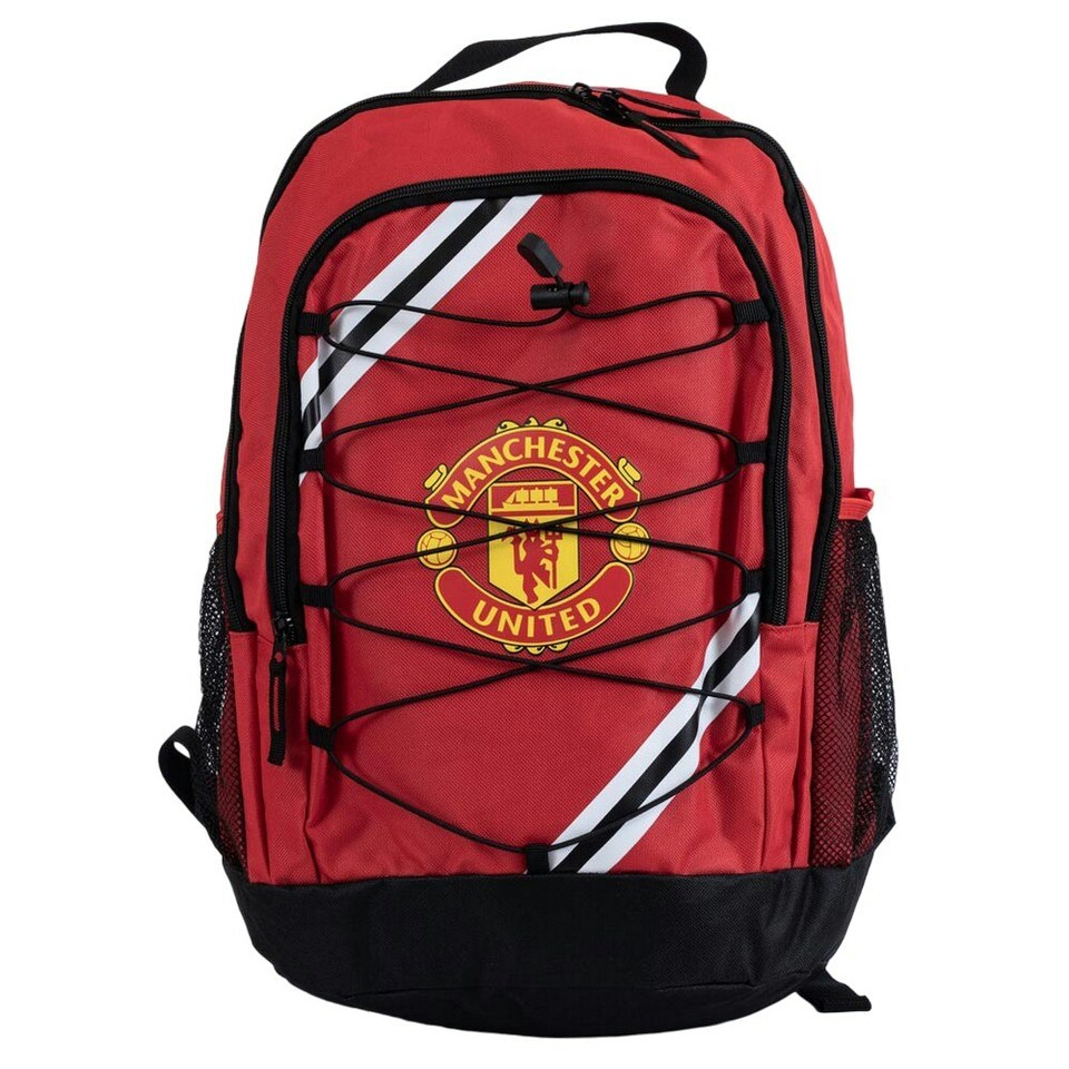 image 1 of Manchester United FC Core Stripe Backpack - Red/Yellow/Black - One Size