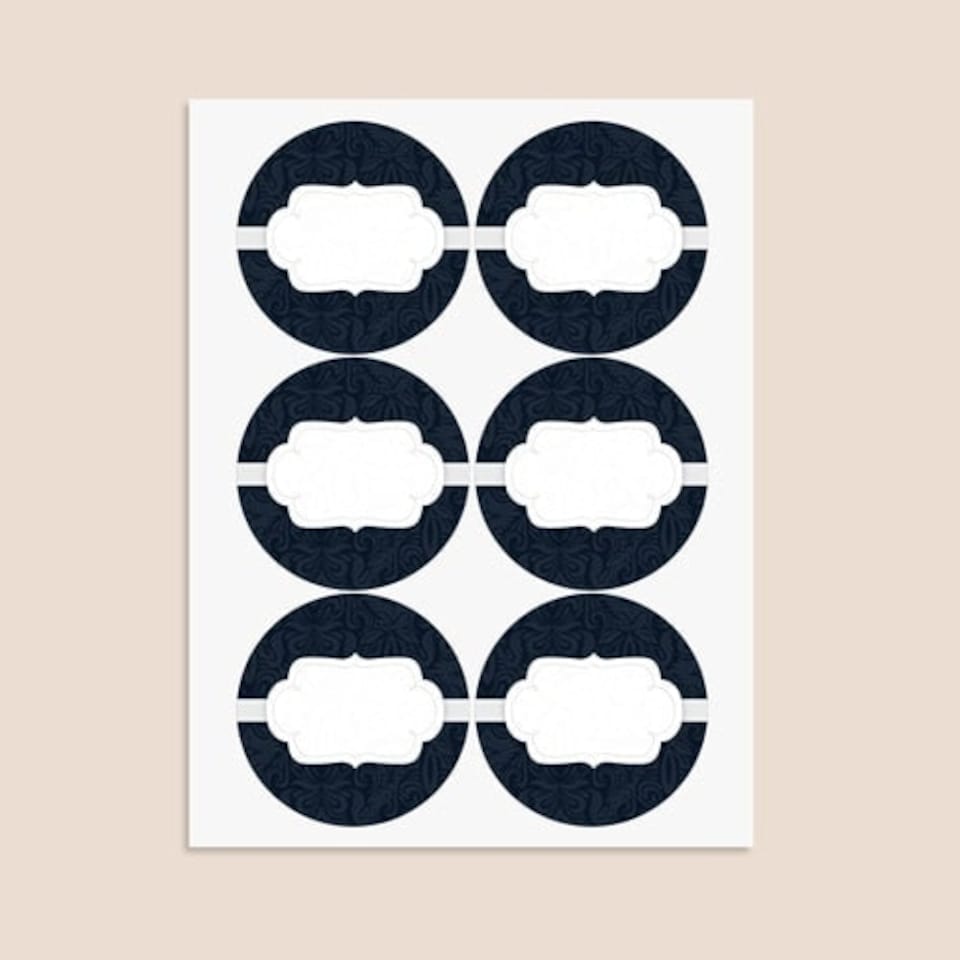 image 1 of To And From Design Round Stickers 88mm - Sheet of 6
