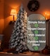 image 6 of 7FT Frosted Snowy Boulder Pine Helsinki Fir Green Tips Bushy Artificial Plain Christmas Tree | White | White | 7ft