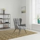 image 4 of Dalton Accent Chair in Velvet Grey Grey | Grey