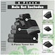 image 3 of VELVETIO 8 Piece Towel Bale Set Jacquard Greek Key Pattern - 100% Cotton, 450 GSM Grey | Charcoal