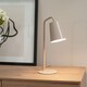 image 2 of ValueLights Bibi Stone Arched Stem Metal Classic Table Lamp | Grey