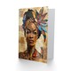 image 2 of African Woman Traditional Headdress Portrait Her Birthday Card