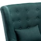 image 4 of Winslow Wing Back Fabric Occasional Button Back Armchair w Footstool (Green)