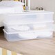 image 2 of Wham Crystal 3 x 55L Stackable Plastic Storage Boxes with Lids Clear Clear