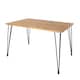 image 1 of Augusta Industrial Pine Rectangular Dining Table with Solid Wood Top - Antique Wax Finish and Metal Hairpin Legs | Brown | Brown | Medium | 1